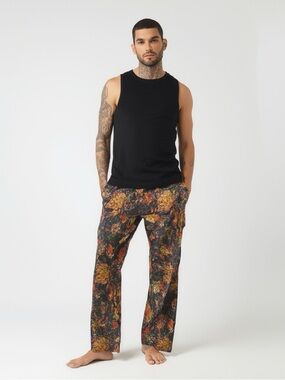Ed Hardy Black Floral Pajama Pants